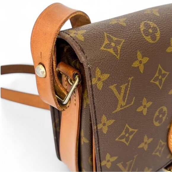 Authentic Vintage LOUIS VUITTON Monogram Cartouchiere MM Brown Printed H… - Picture 11 of 16